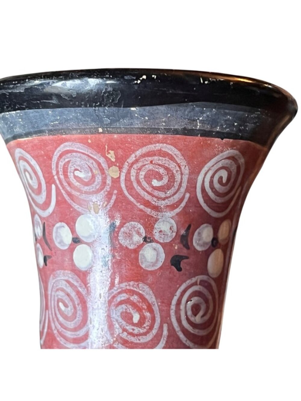 Signed Mateos Vase Handmade Tonala Pottery 9" T Bird Floral Design VTG Mexico - Picture 10 of 15